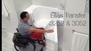 Ella's Bubbles: 32x52 & 30x52 Acrylic Transfer Wheelchair Accessible Walk In Tubs