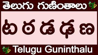 ట ఠ డ ఢ ణ గుణింతాలు రాయడం చదవడం #TaTtaDaDdaNna Guninthalu in Telugu | Telugu varnamala Guninthamulu