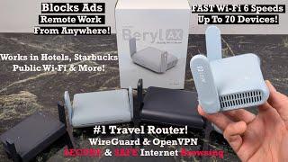 WiFi 6 Travel Router with Wireguard & OpenVPN : GLI.Net BERYL AX3000