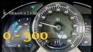 2018 Bugatti Chiron 1500 HP Acceleration 0-300km/h