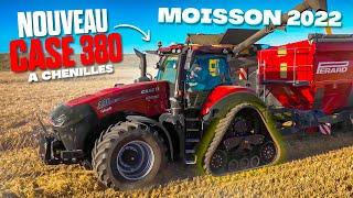 Moisson de BLÉ 2022  NOUVEAU CASE 380 à CHENILLES & CR9.90 