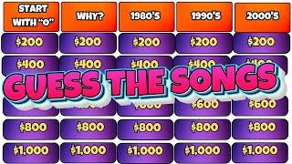 Guess The Song!  | Jeopardy Music Quiz: "O", Why?, 1980s, 2000s & 1990s