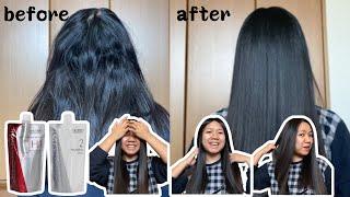 DIY Hair Rebonding at Home 2022 | Shiseido Permanent Hair Straightening  | Procedure & Honest Review