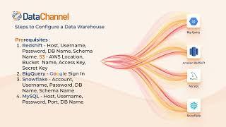 Steps to configure a Data Warehouse in DataChannel || Redshift | BigQuery | PostgreSQL | Snowflake