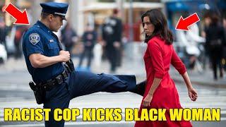 Racist Cop Kicks Black Woman in Public You Won’t Believe Who Stepped In to Stop It!