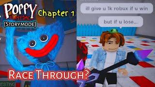 THIS BACON WANTED A RACE | Poppy Playtime STORYMODE Chapter 1 Race Through - Roblox