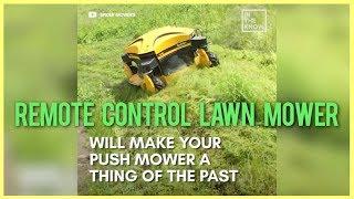 Remote Control Lawn Mower!! (BEST INVENTION EVER)