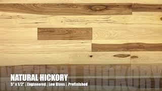 5" x 1/2" Engineered Natural Hickory Low Gloss Hardwood Flooring