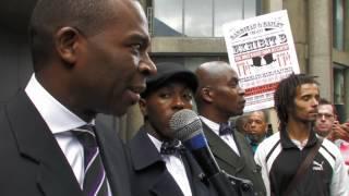 Exhibit B protest in London — A message to the white man, Brett Bailey