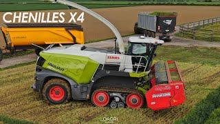 CHENILLES x4 : CLAAS TT & JOHN DEERE 8RT + HORSCH FOCUS ! 