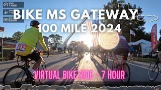 MS Bike 2024 - 100 Miles Bike Ride - Century Ride - Virtual Biking | Virtual Cycling - with overlay