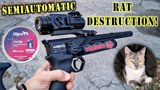 Semiautomatic Fire on Rats | Edgun Hades and Huben GK1