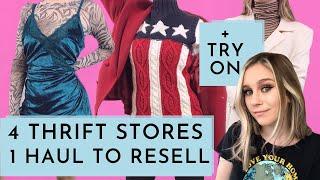 HUGE Thrift Store Haul To Resell For Profit on Poshmark & Depop! Designer, Vintage & Bread & Butter!