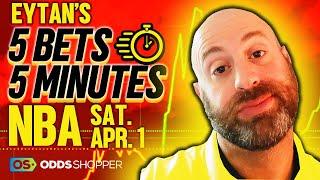 5 Best NBA Bets In 5 Minutes | Saturday 4/1/23 NBA Picks & Predictions | NBA Player Props Today