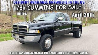 5.9 Cummins 12v Stick Shift For Sale: 1996 Dodge Ram 3500 Dually 4x4 Diesel with only 78k Miles!