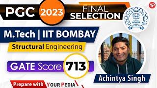 Pursuing M.Tech in IIT Bombay in Structural Engineering | CE | PGC 2023 Final Selection | YourPedia