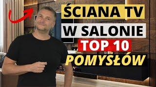 10 POMYSŁÓW JAK URZĄDZIĆ ŚCIANĘ TV W SALONIE NOWOCZESNY SALON. ARANŻACJA ŚCIANY TELEWIZYJNEJ TV WALL