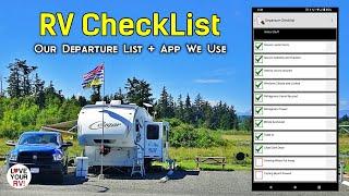 RV Checklists App We Use & Our Departure Checklist Items