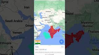 India vs Saudi Arabia size comparison #india #saudiarabia #geography #map #shorts #world #mapping