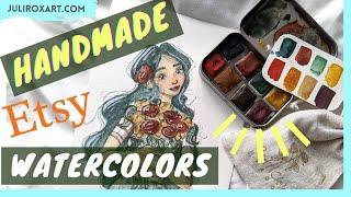 HANDMADE Etsy Watercolors REVIEW — RedCloverMeadow