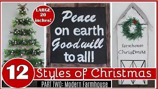 12 STYLES OF CHRISTMAS | PART 2: MODERN FARMHOUSE CHRISTMAS DECOR  