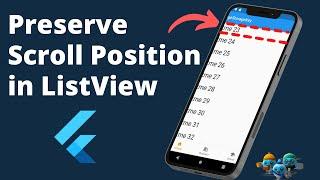 flutter tutorial: how to preserve scroll position in flutter listview  (page storage key)