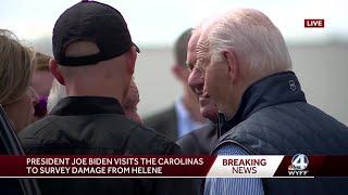 President Biden visits South Carolina, North Carolina after Helene