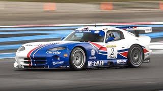 Chrysler/Dodge Viper GTS-R Racing on Track: V10 Sound, Warm Up, Accelerations!