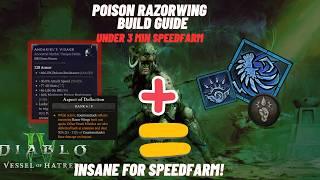 Razor Wing Aspect is INSANE for Poison Spiritborn Speedfarm build! | Diablo4 season6 Endgame Guide