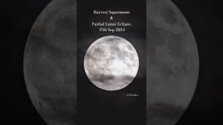 I captured the stunning Harvest Supermoon & Partial Lunar Eclipse through a telescope!