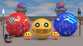 Robot Pacman vs Gladiator Robot Monsters