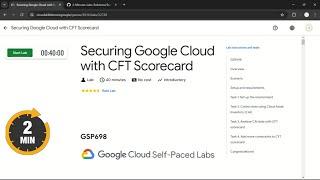 Securing Google Cloud with CFT Scorecard | #qwiklabs  | #GSP698