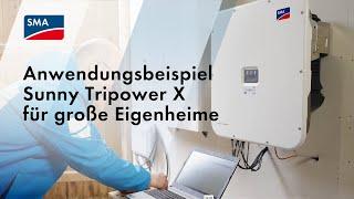 SMA Wechselrichter Sunny Tripower X (STPX) für große Eigenheime: Anwendungsbeispiel