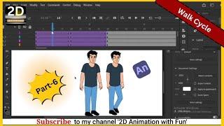 adobe animate cc tutorial course 2024/Cartoon walk cycle/how to create cartoon story|2danimation