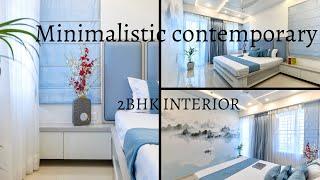 MINIMALISTIC CONTEMPORARY| 2BHK HOME INTERIOR TOUR by ​⁠@AureleoInteriorPvtLtd |PUNEVILLE |RAVET