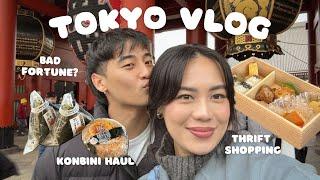 TOKYO VLOG  lots of food + konbini, bad fortune?!  thrifting in Tokyo