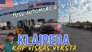 GRIZTU I LIETUVA ! KAIP USA AUTOMOBILIAI ATRODO KLAIPEDOJE