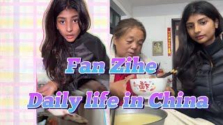 Fan Zihe's daily life in China: Make yam millet porridge for mom.