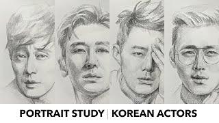 Drawing ️ So Ji Sub - Joo Ji Hoon - Jo In Sung - Hyun Bin ️ Portrait study | kaorumap