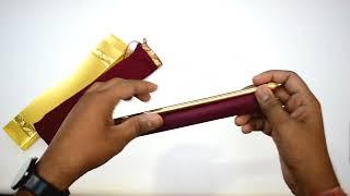 Maroon Color Scroll Invite, Velvet Cloth Scroll Invitation Card With Potli | IWM-SC281