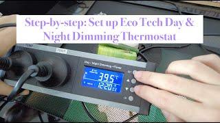 How to Setup Eco Tech Day and Night Dimming Reptile Thermostat (Step-by-Step)