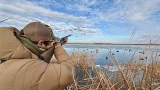 Duck Hunting a Tiny Ice Hole on a Frozen Lake!