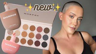 *NEW* MORPHE HOT SHOT BRONZE DROPS & BLUSH DROPS!! TRYING NEW MORPHE MAKEUP + NUDE AMBITION PALETTE!