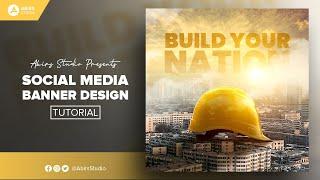 Manipulation Social Media Banner Design Tutorial | Adobe Photoshop Tutorial