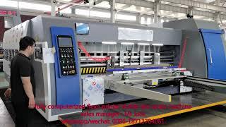 Jumbo size flexo 4 color printer slotter die cutter machine