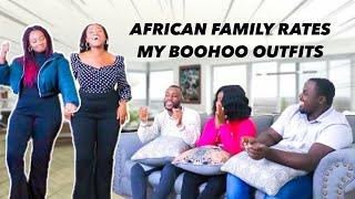 MY GHANAIAN FAMILY RATES MY BOOHOO OUTFITS *HILARIOUS* || Jeanette Mensah