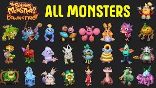 All Monsters Sounds and Animations (My Singing Monsters Dawn of Fire)