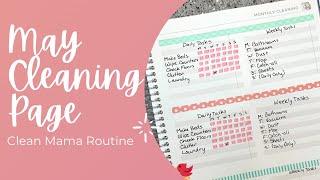 May Cleaning Page | CLEAN MAMA ROUTINE | Plum Paper Planner Cleaning Add-on