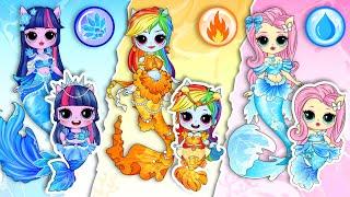 Elements Family: If Fire Girl, Ice Girl, Water Girl Have Baby| How To Become Mermaid