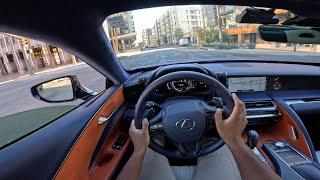 Lexus LC 500 POV City Drive. Downshifts. Accelerations. Loud exhaust.